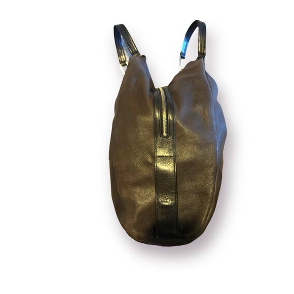 Kenneth Cole New York Leather Hobo Brown/Gray Satchel - Picture 2 of 9